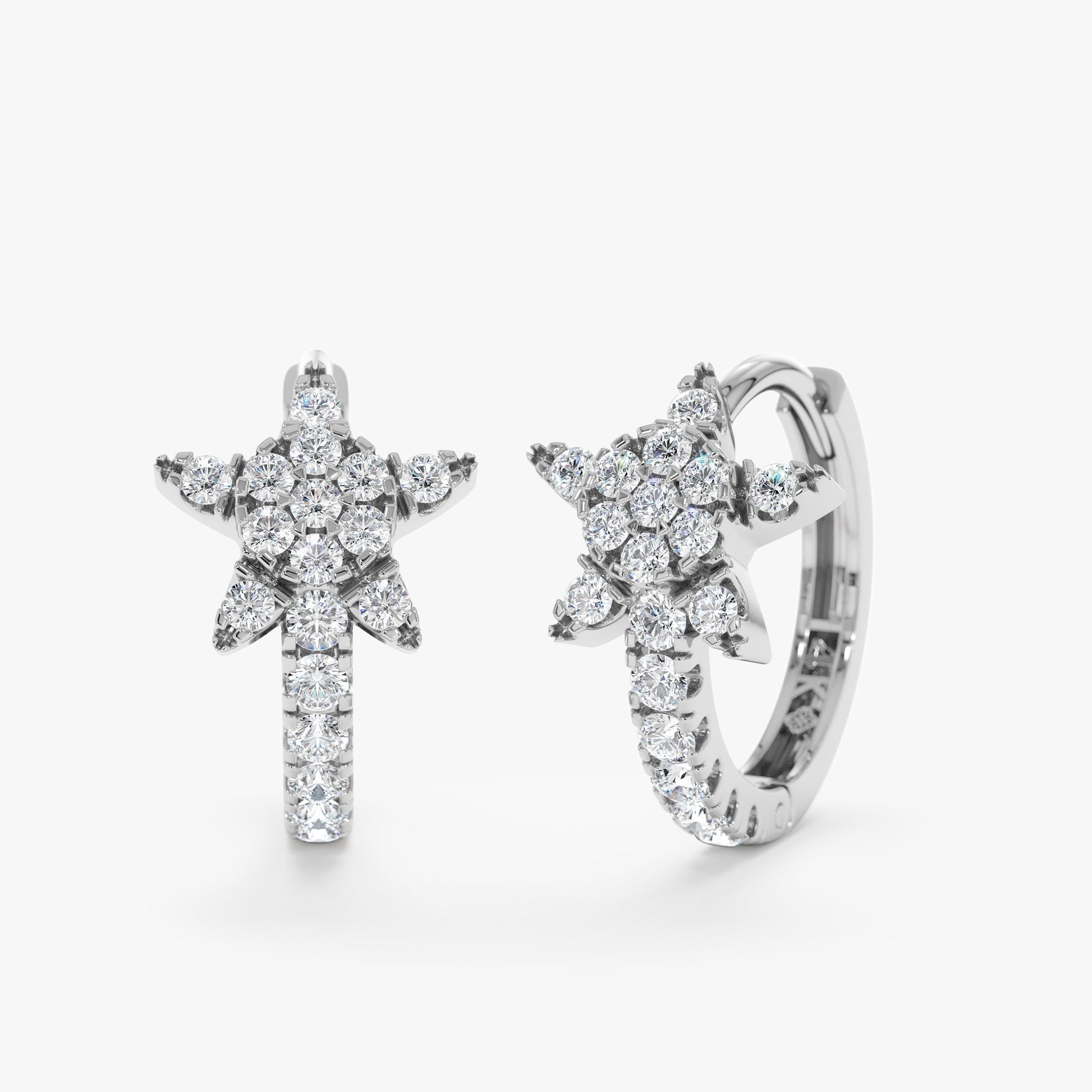 1.0 CT Round Bezel Solitaire Lab Grown Diamond Earrings