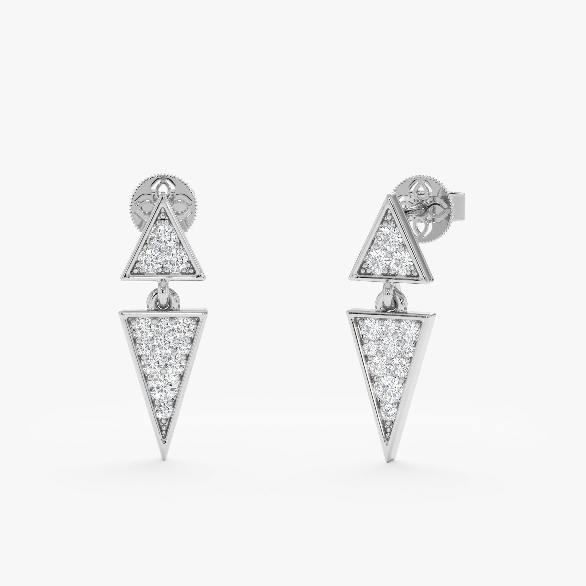 1.0 CT Round Bezel Solitaire Lab Grown Diamond Earrings