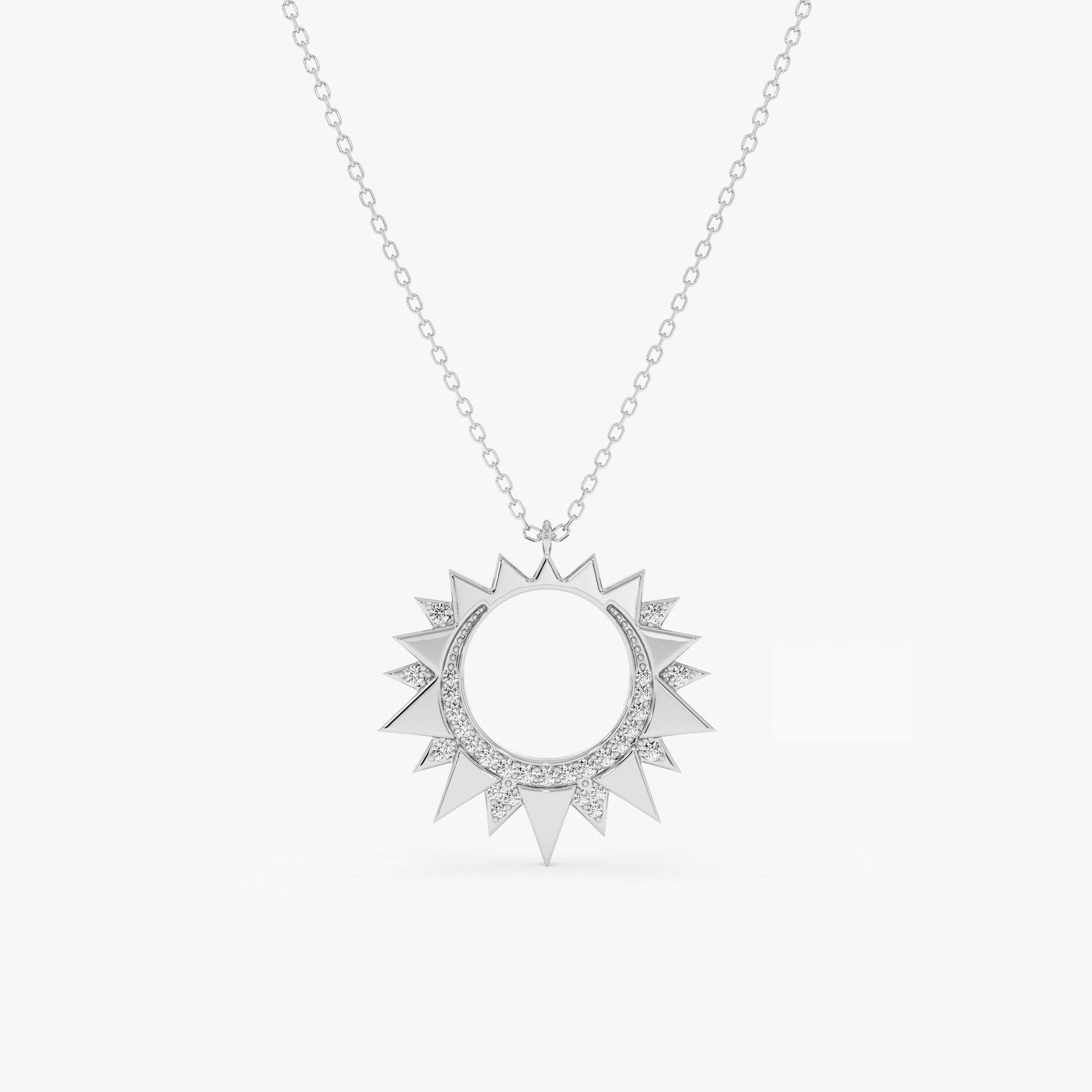 1.0 CT Round Bezel Solitaire Lab Grown Diamond Necklace
