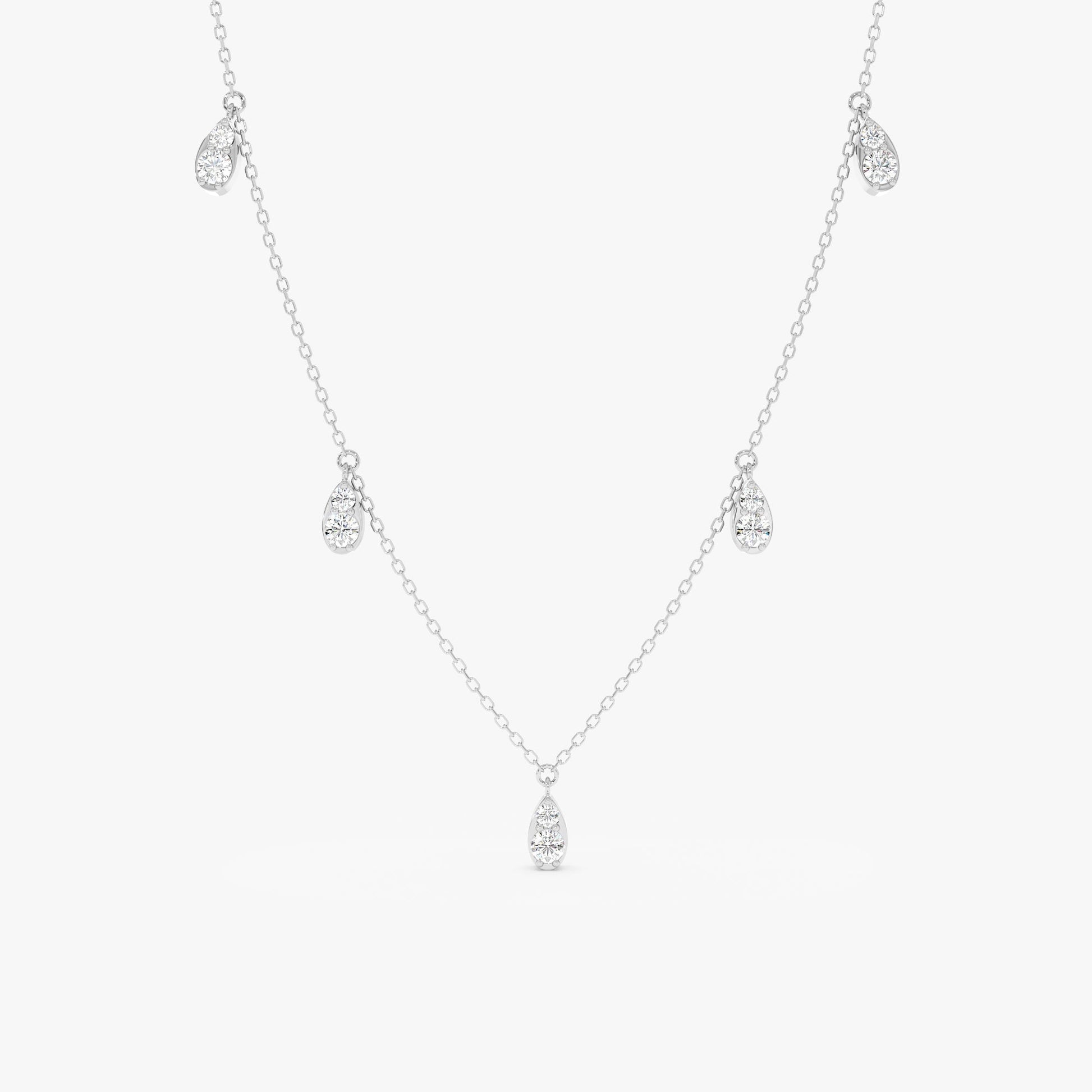 1.0 CT Round Bezel Solitaire Lab Grown Diamond Necklace