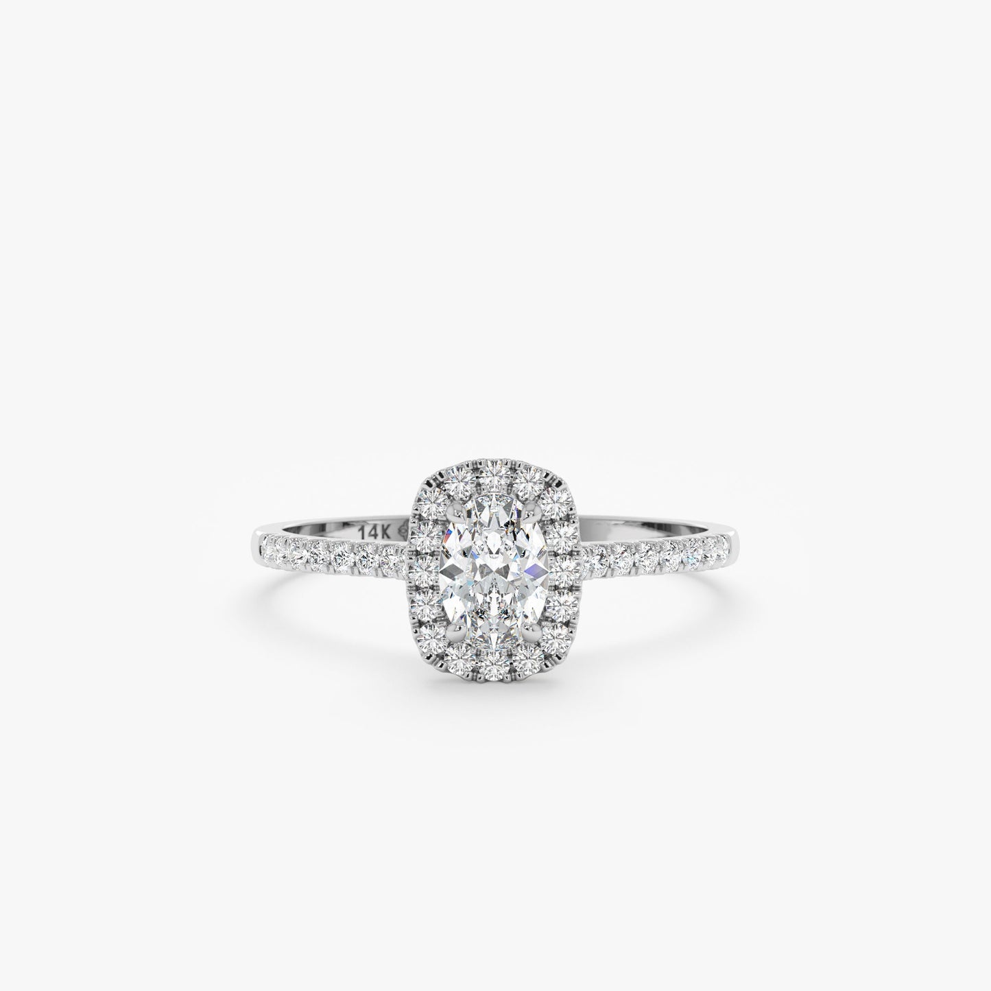 2 CT Round Three Stones Lab Grown Diamond Engagement Ring