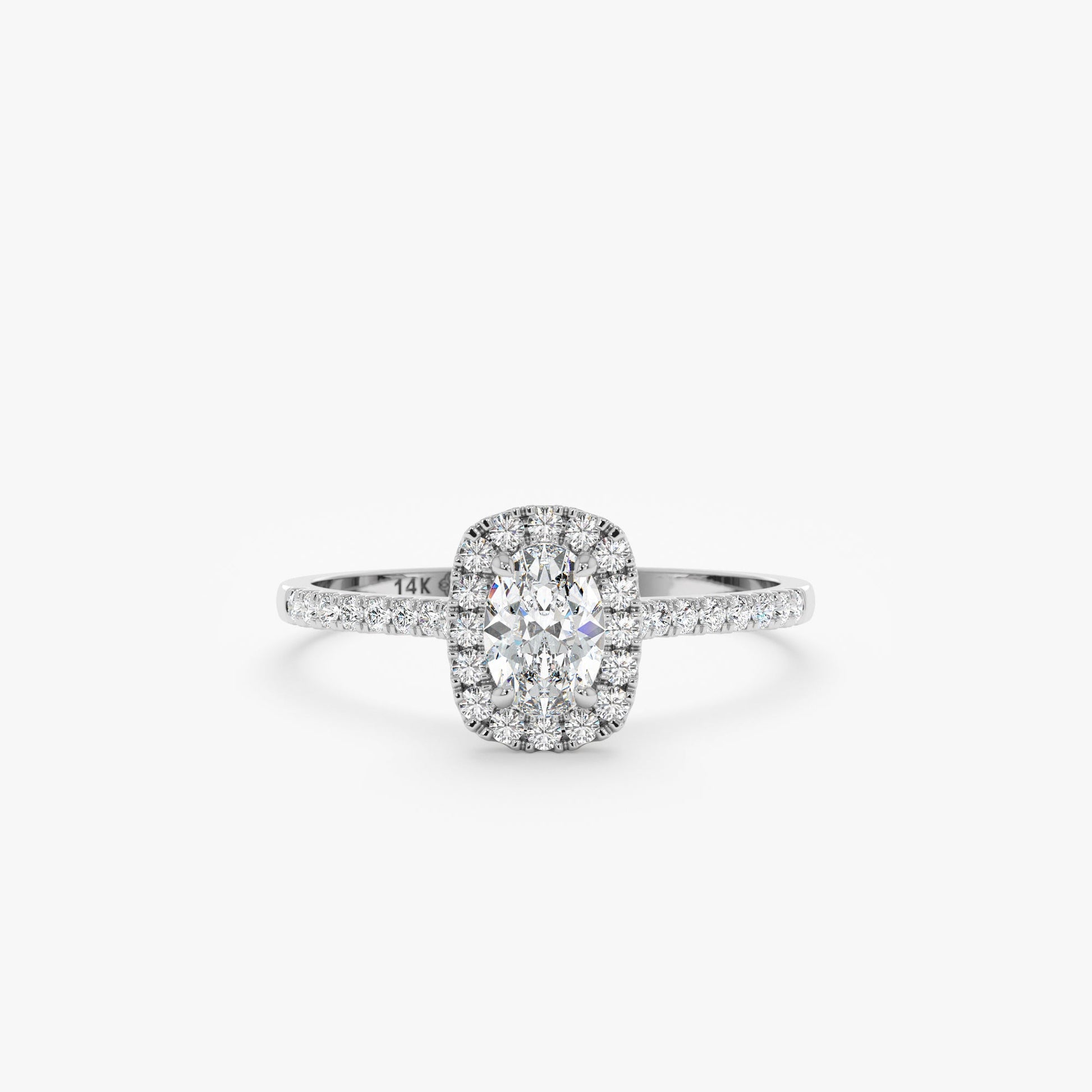 2 CT Round Three Stones Lab Grown Diamond Engagement Ring