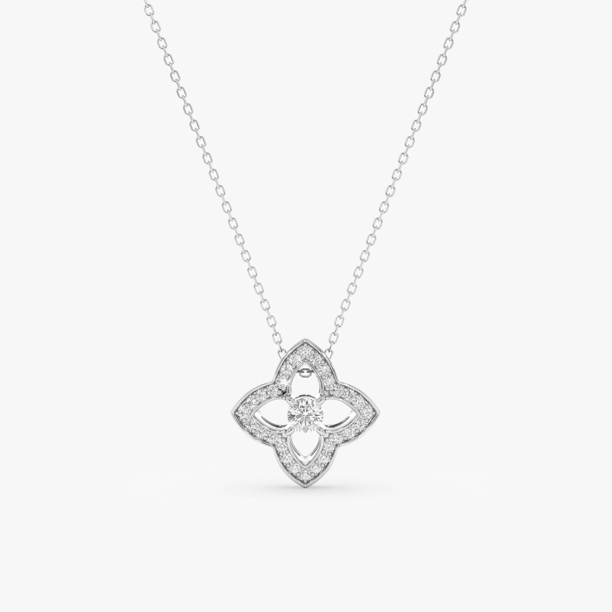 1.0 CT Round Bezel Solitaire Lab Grown Diamond Necklace