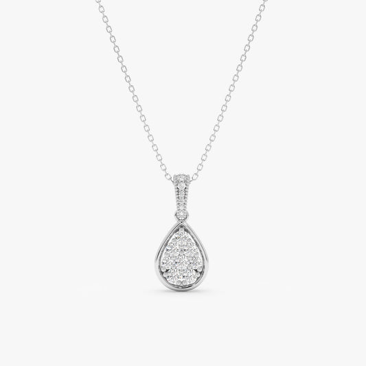 1.0 CT Round Bezel Solitaire Lab Grown Diamond Necklace