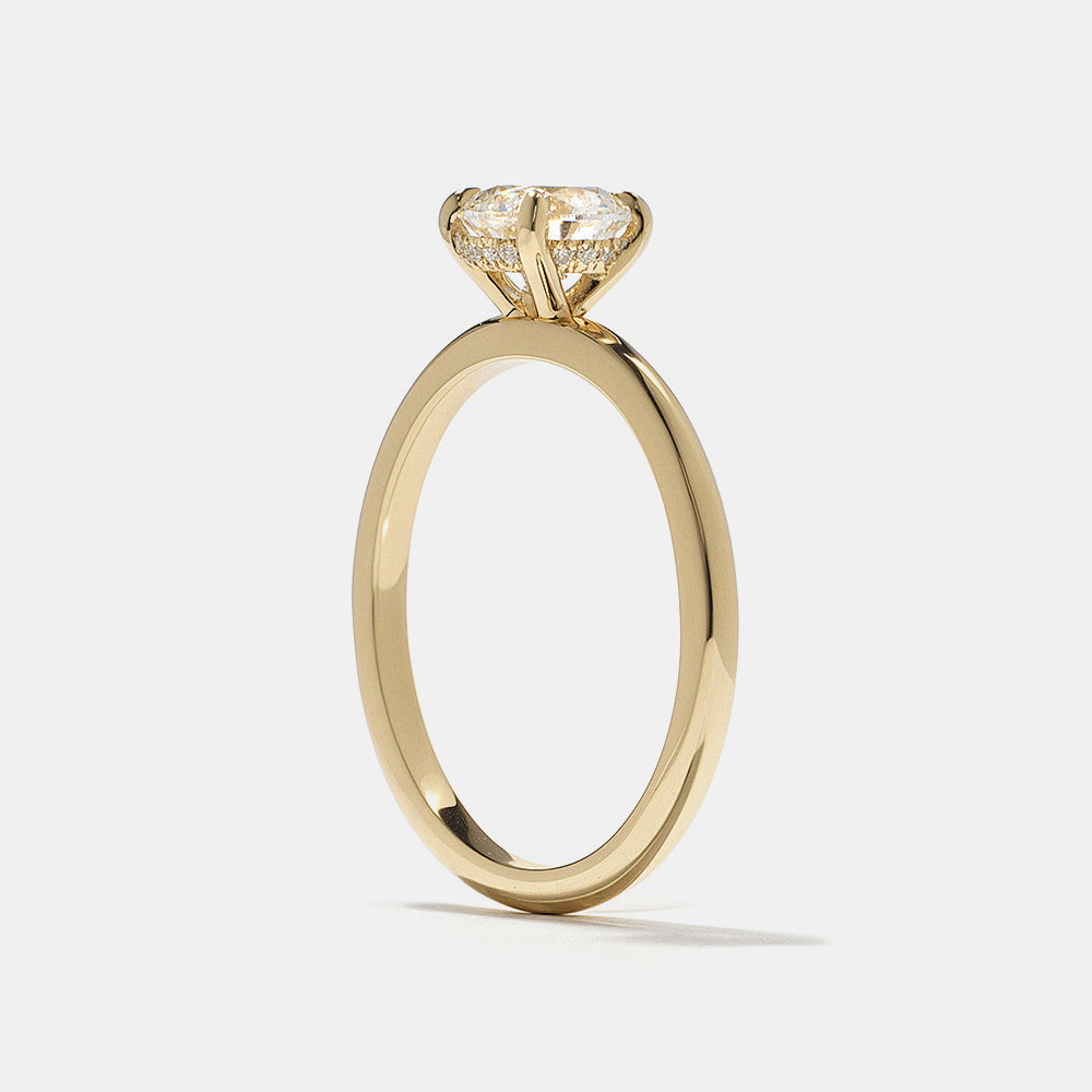 2 CT Round Three Stones Lab Grown Diamond Engagement Ring