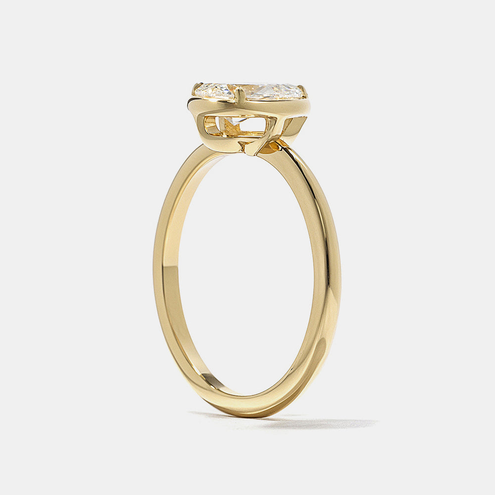 2 CT Round Three Stones Lab Grown Diamond Engagement Ring