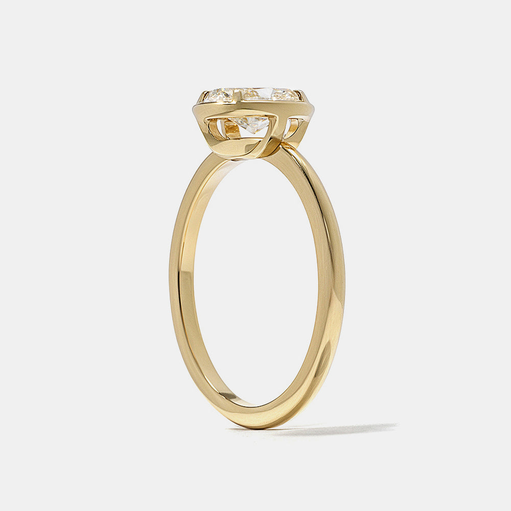 2 CT Round Three Stones Lab Grown Diamond Engagement Ring