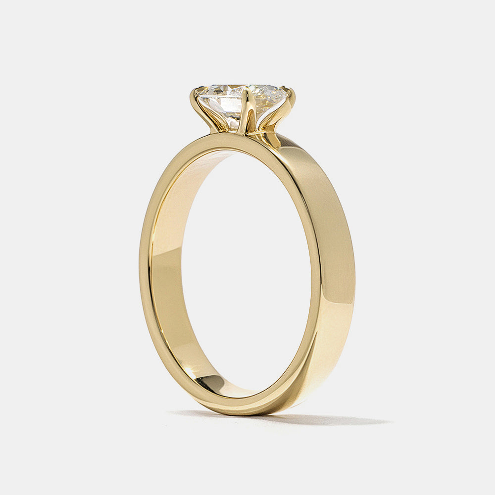 2 CT Round Three Stones Lab Grown Diamond Engagement Ring