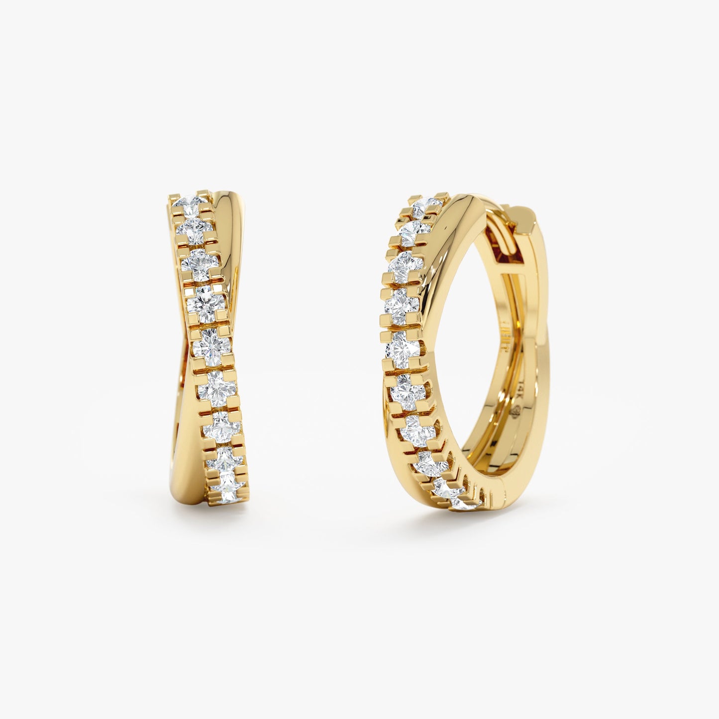 1.0 CT Round Bezel Solitaire Lab Grown Diamond Earrings