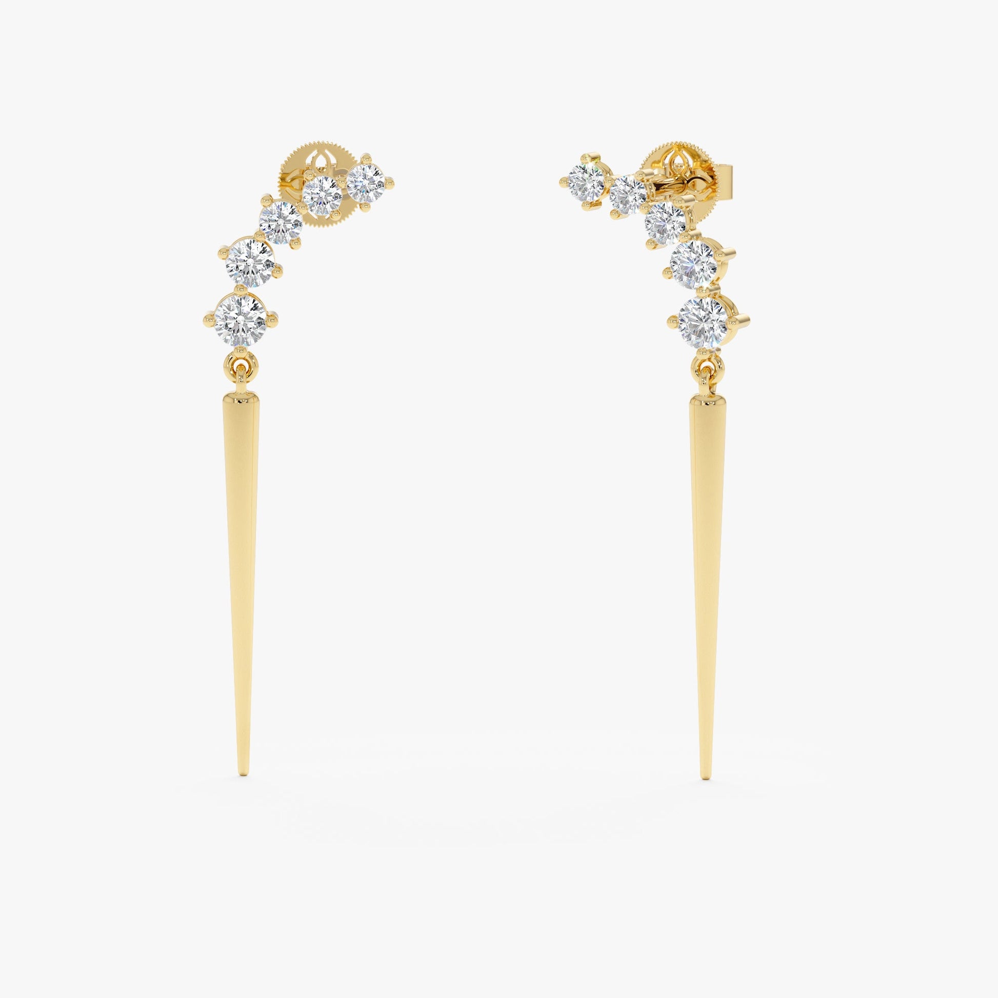 1.0 CT Round Bezel Solitaire Lab Grown Diamond Earrings