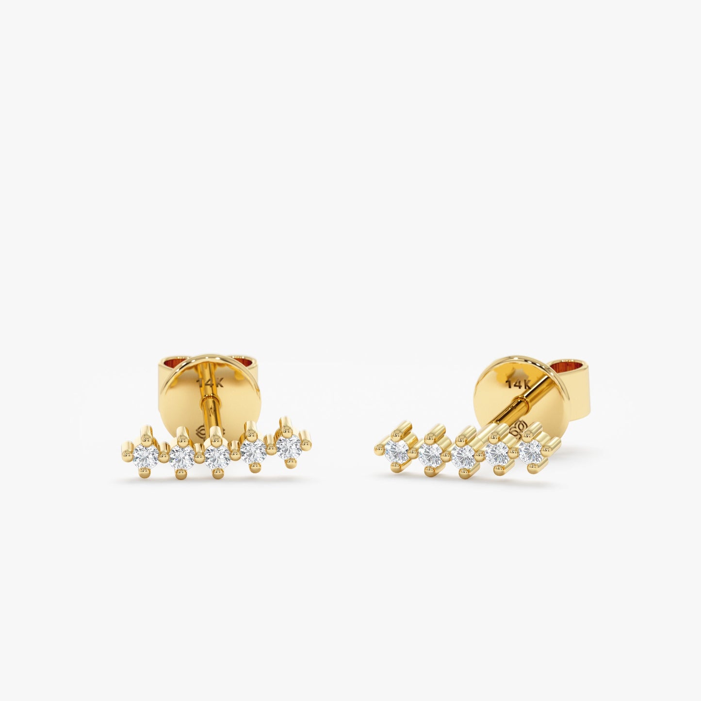 1.0 CT Round Bezel Solitaire Lab Grown Diamond Earrings