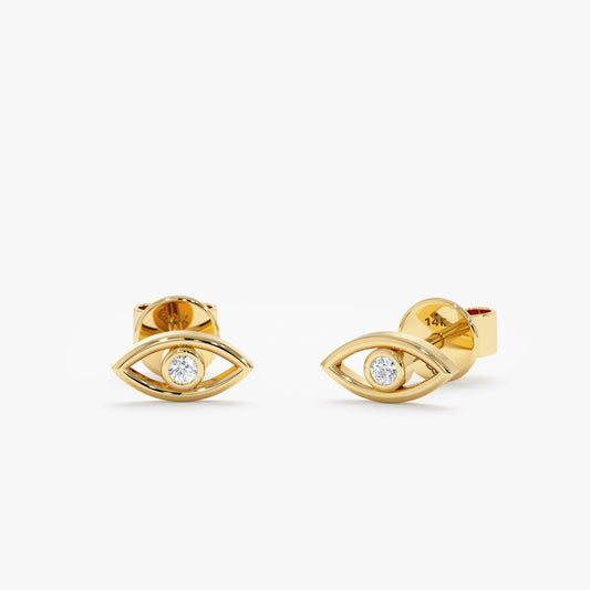 1.0 CT Round Bezel Solitaire Lab Grown Diamond Earrings