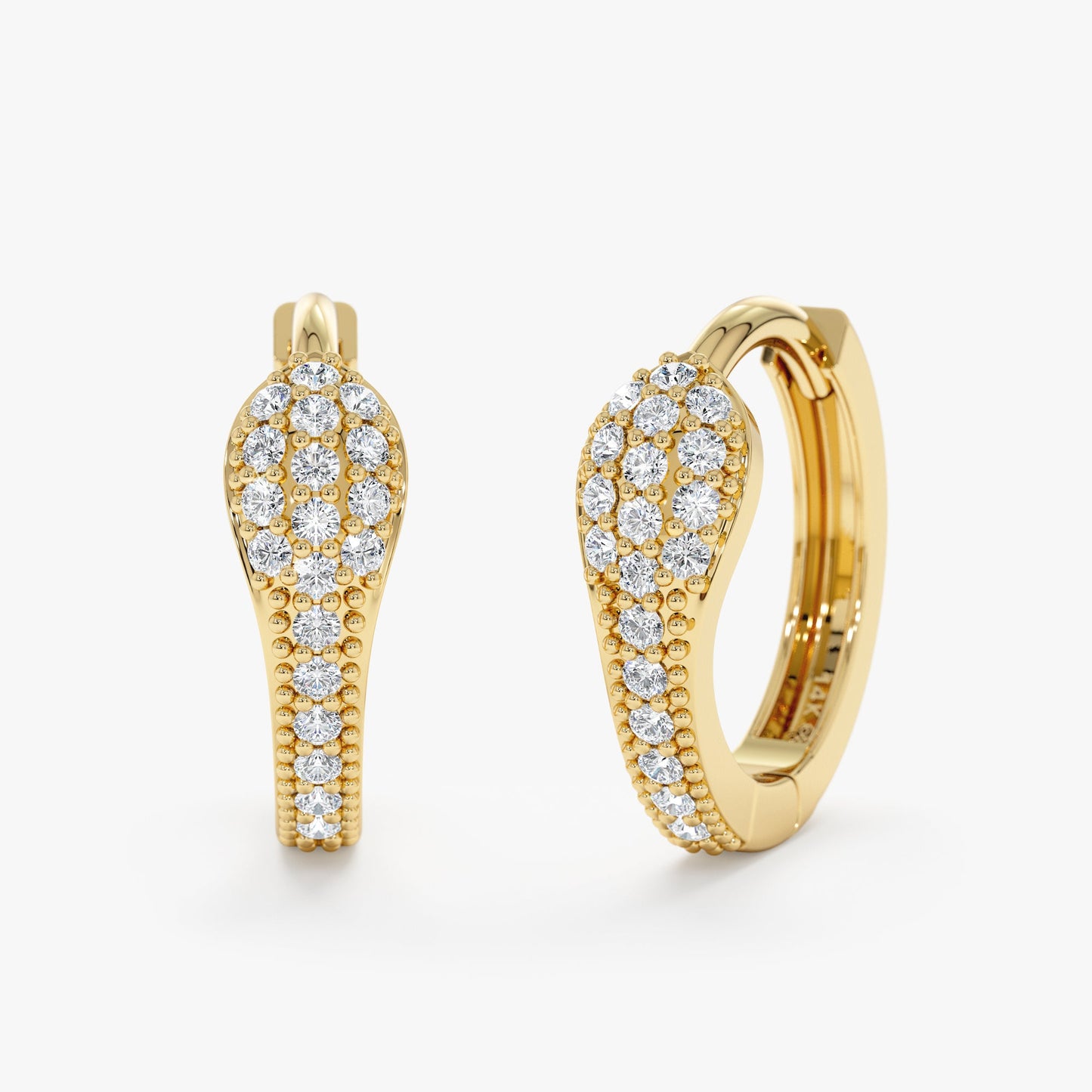 1.0 CT Round Bezel Solitaire Lab Grown Diamond Earrings
