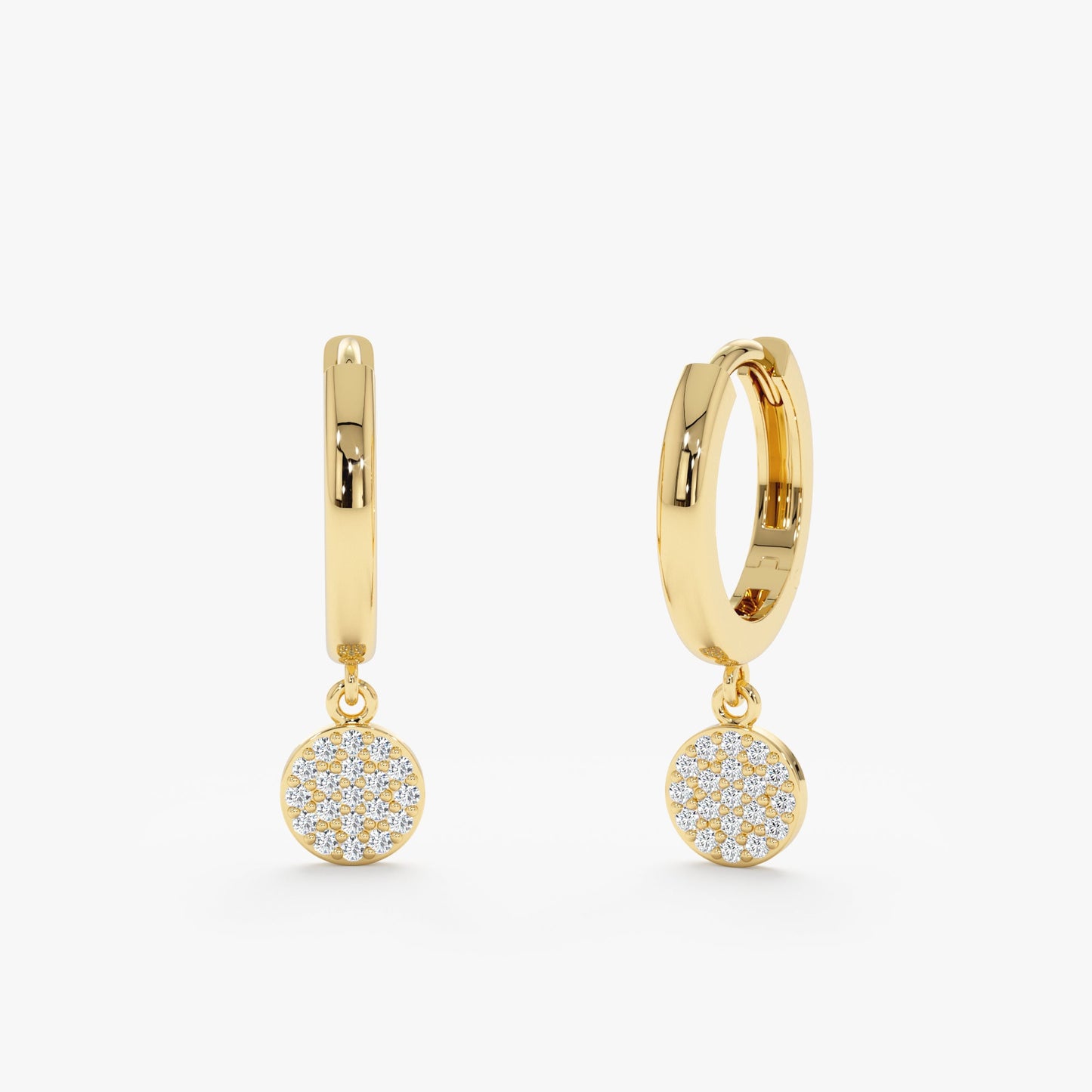 1.0 CT Round Bezel Solitaire Lab Grown Diamond Earrings
