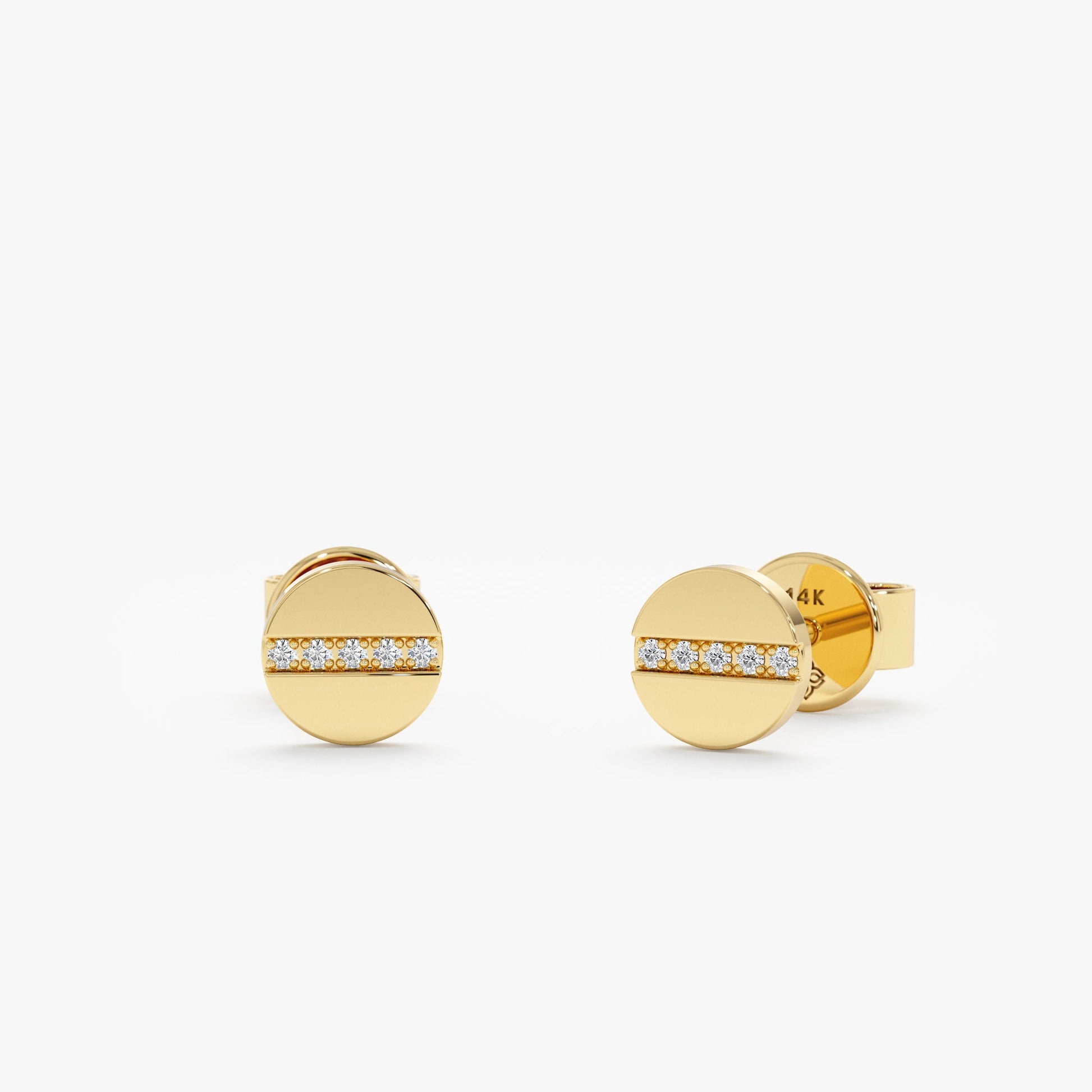 1.0 CT Round Bezel Solitaire Lab Grown Diamond Earrings