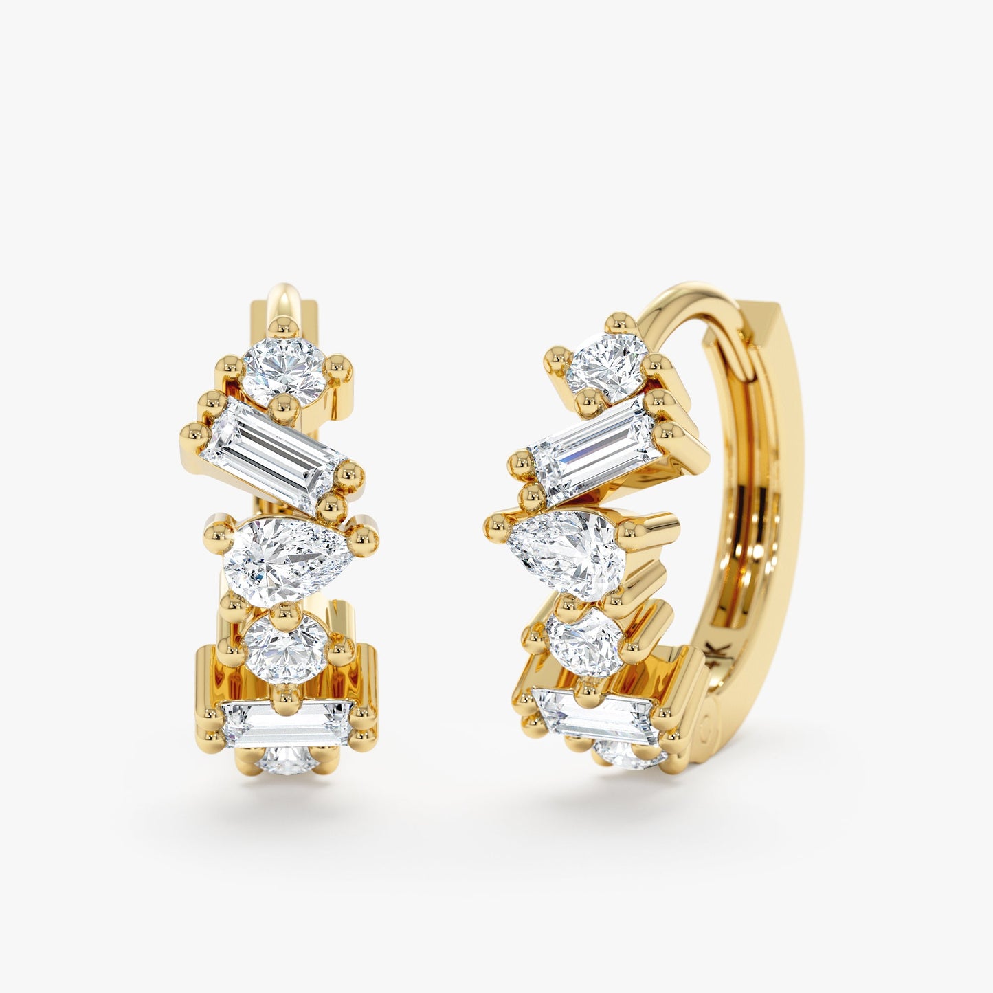 1.0 CT Round Bezel Solitaire Lab Grown Diamond Earrings