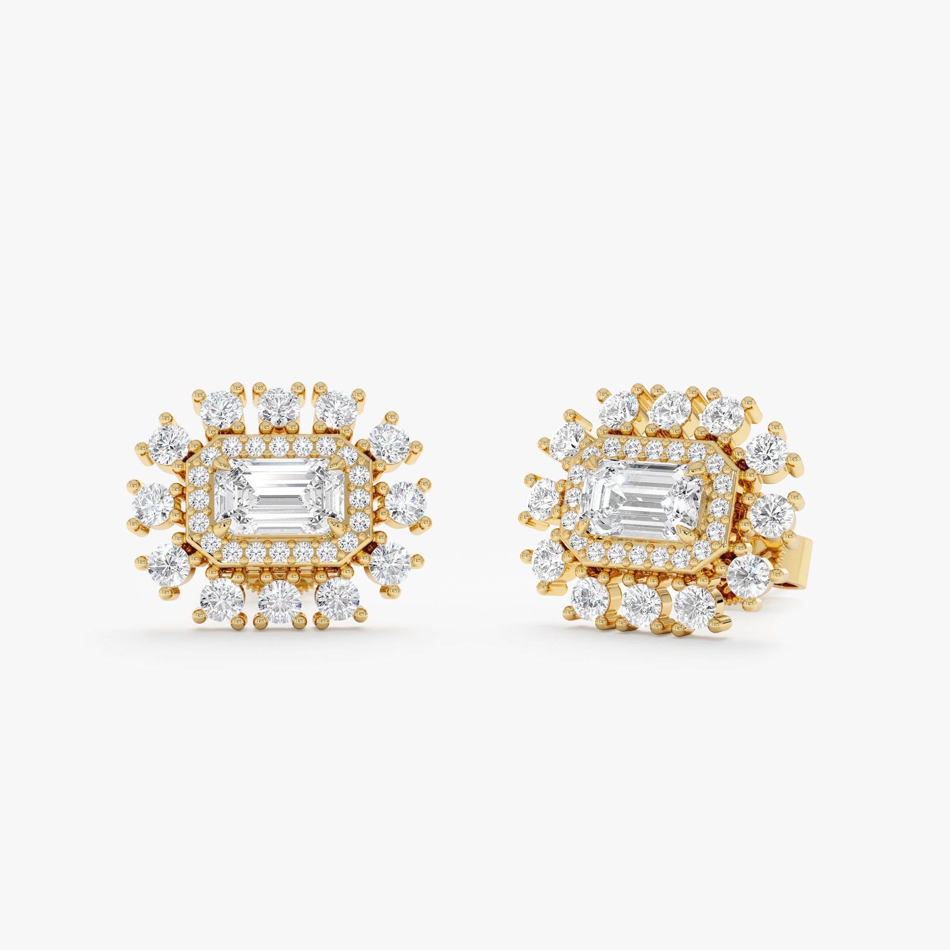 1.0 CT Round Bezel Solitaire Lab Grown Diamond Earrings