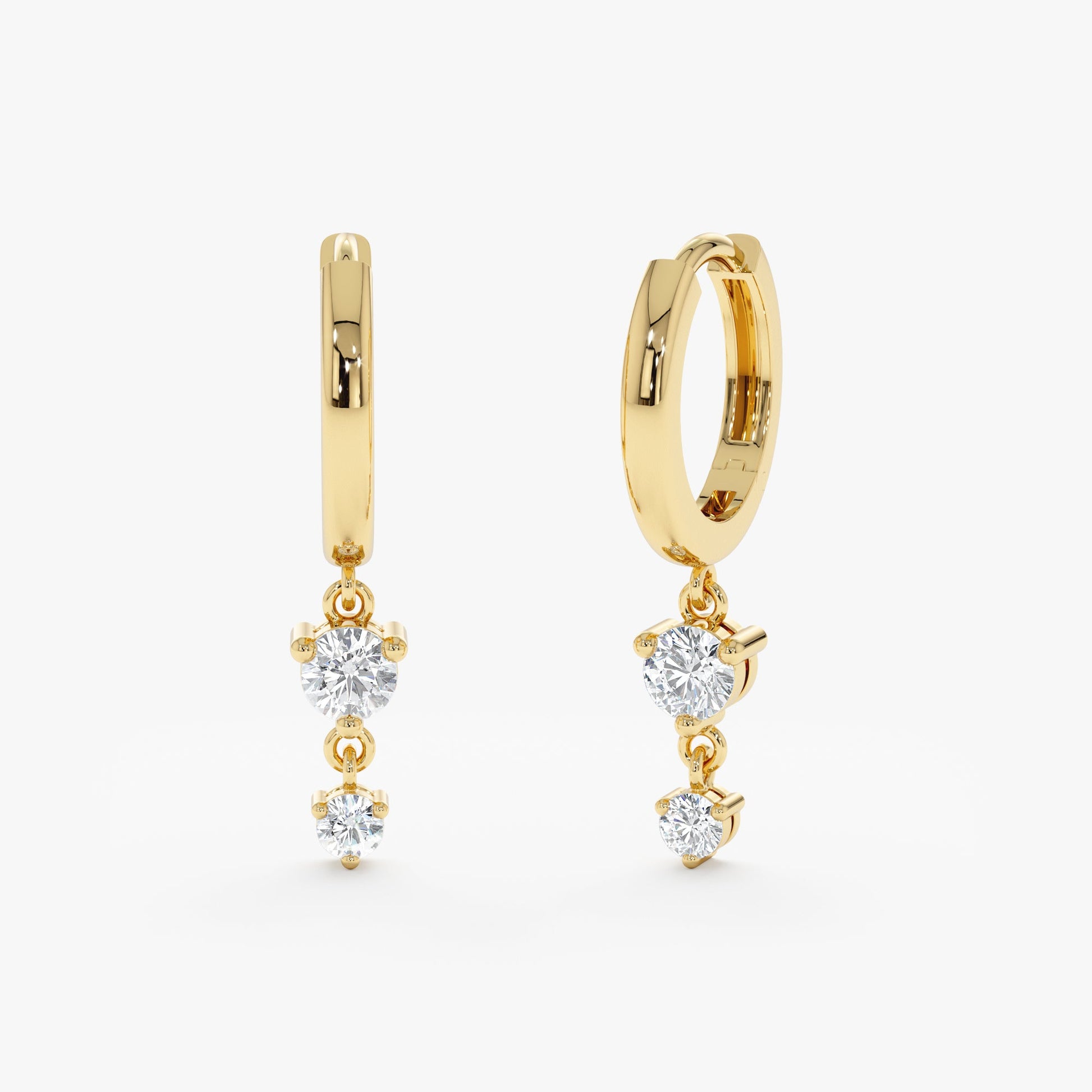 1.0 CT Round Bezel Solitaire Lab Grown Diamond Earrings