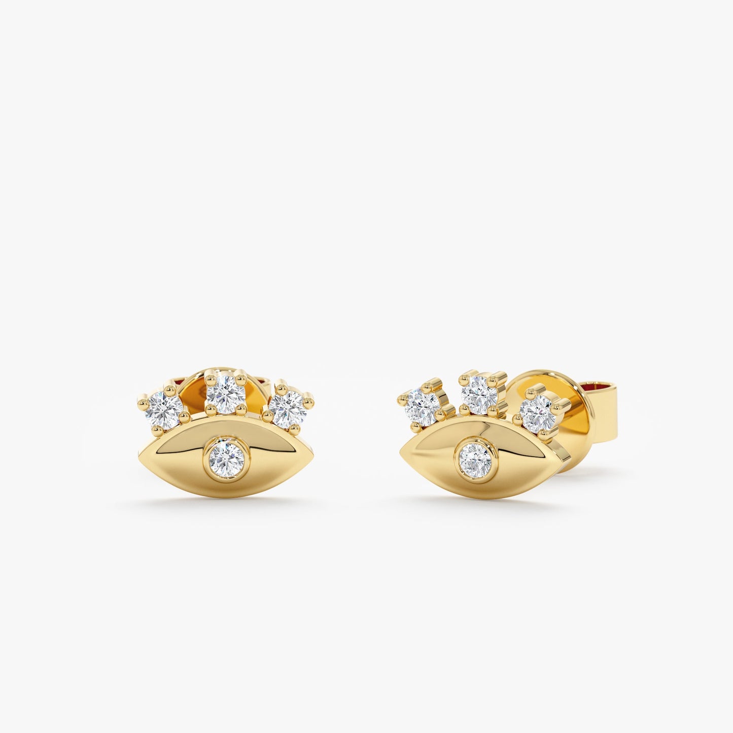 1.0 CT Round Bezel Solitaire Lab Grown Diamond Earrings