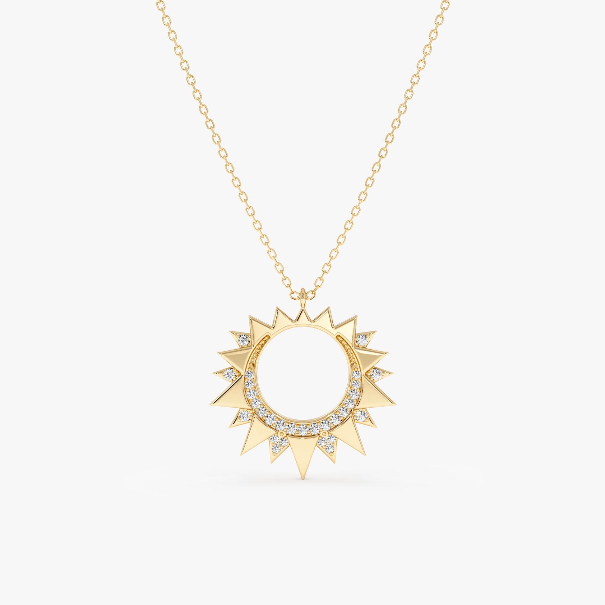 1.0 CT Round Bezel Solitaire Lab Grown Diamond Necklace