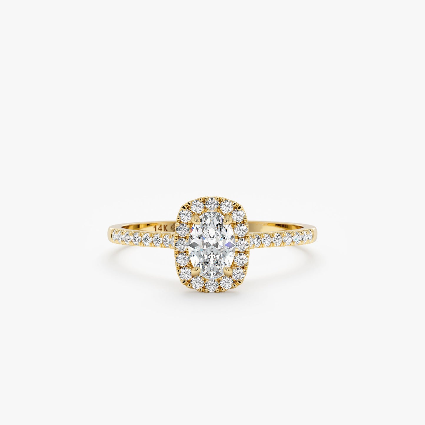 2 CT Round Three Stones Lab Grown Diamond Engagement Ring