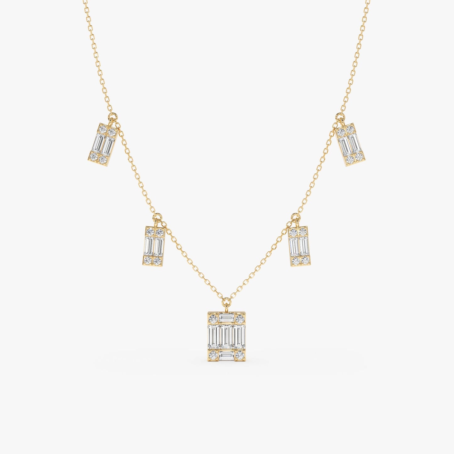 1.0 CT Round Bezel Solitaire Lab Grown Diamond Necklace