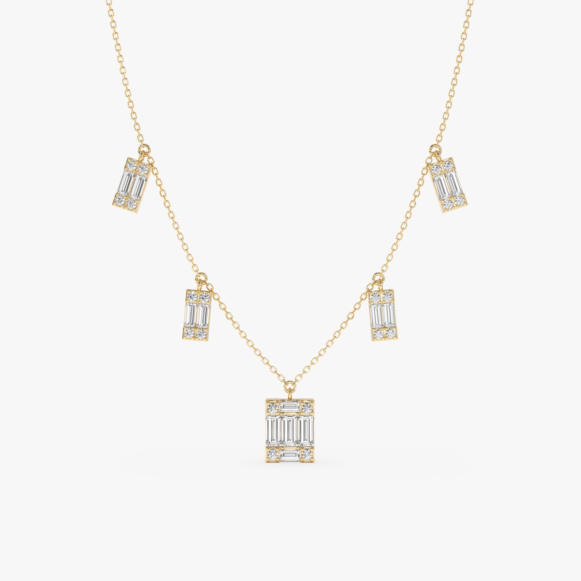 1.0 CT Round Bezel Solitaire Lab Grown Diamond Necklace