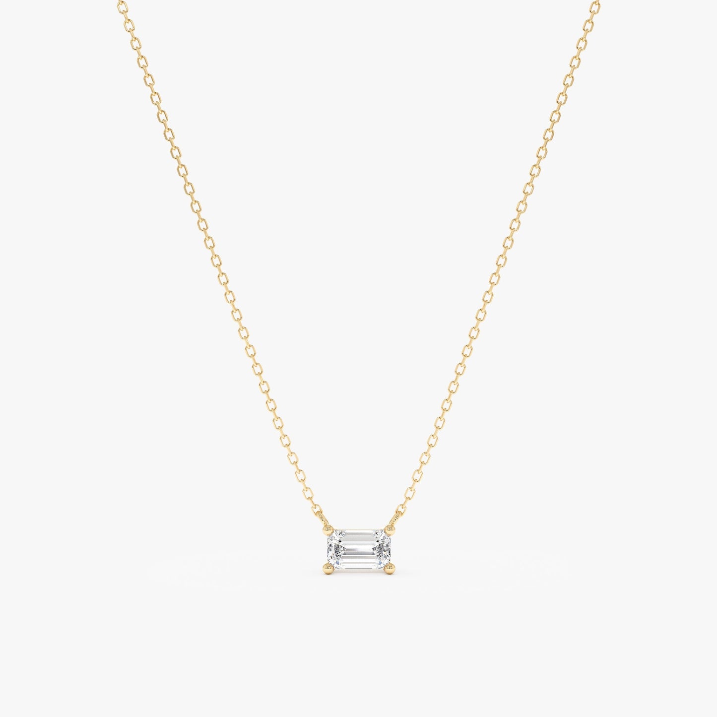 1.0 CT Round Bezel Solitaire Lab Grown Diamond Necklace