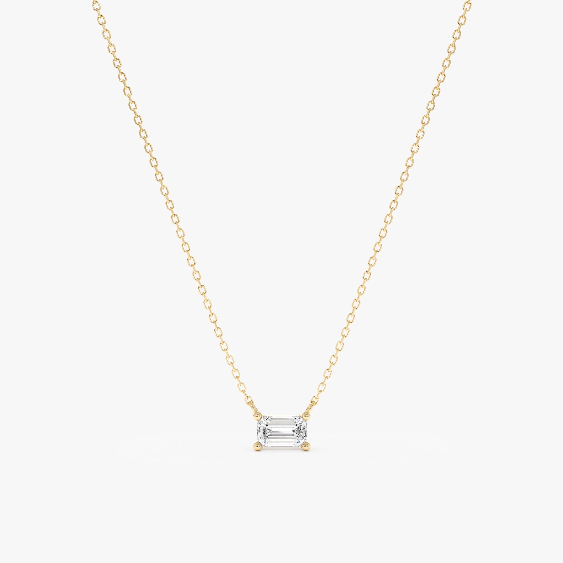 1.0 CT Round Bezel Solitaire Lab Grown Diamond Necklace