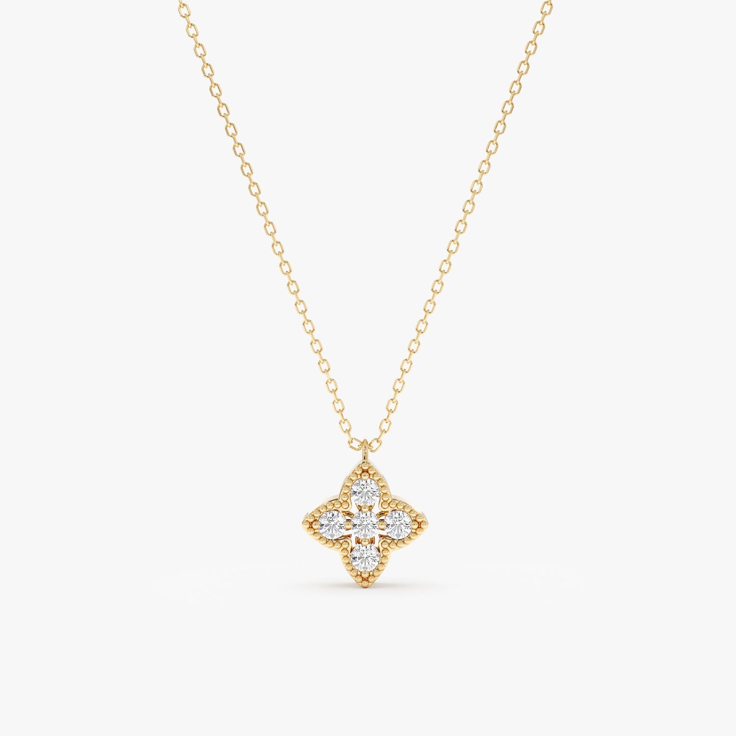 1.0 CT Round Bezel Solitaire Lab Grown Diamond Necklace