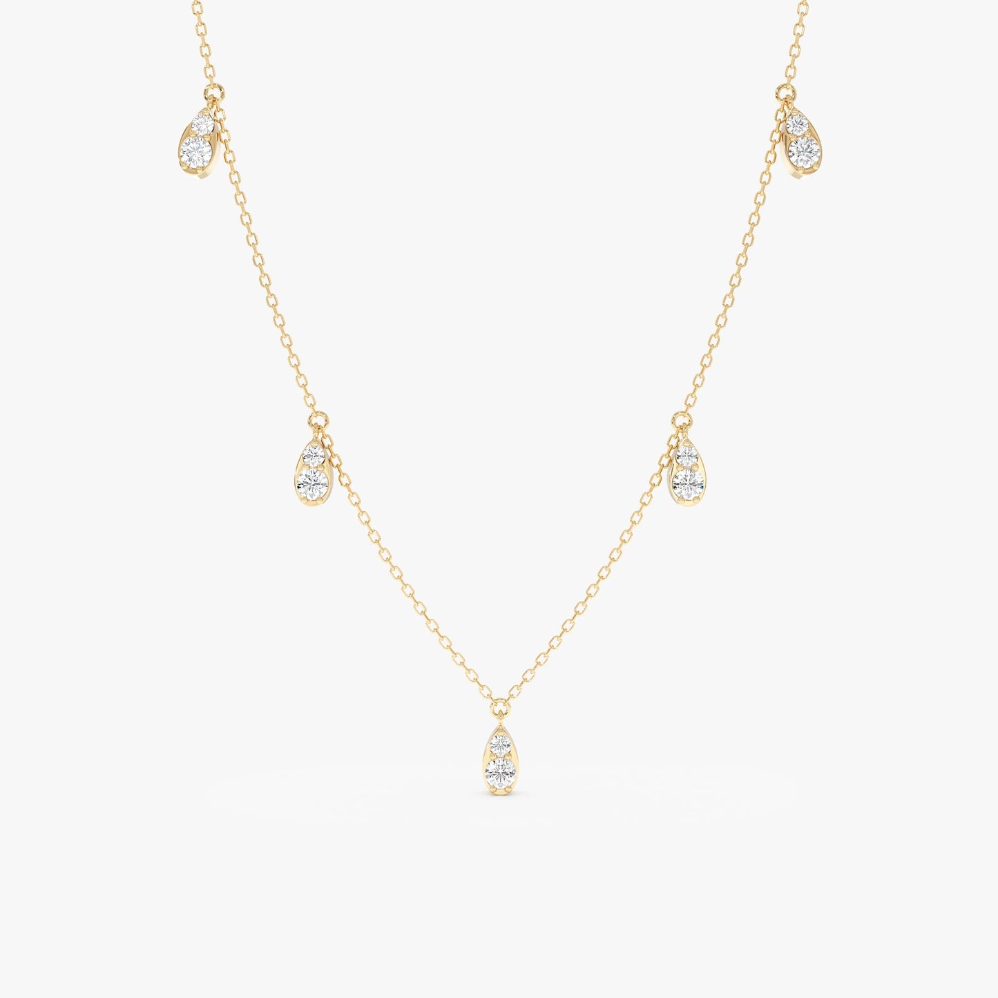 1.0 CT Round Bezel Solitaire Lab Grown Diamond Necklace