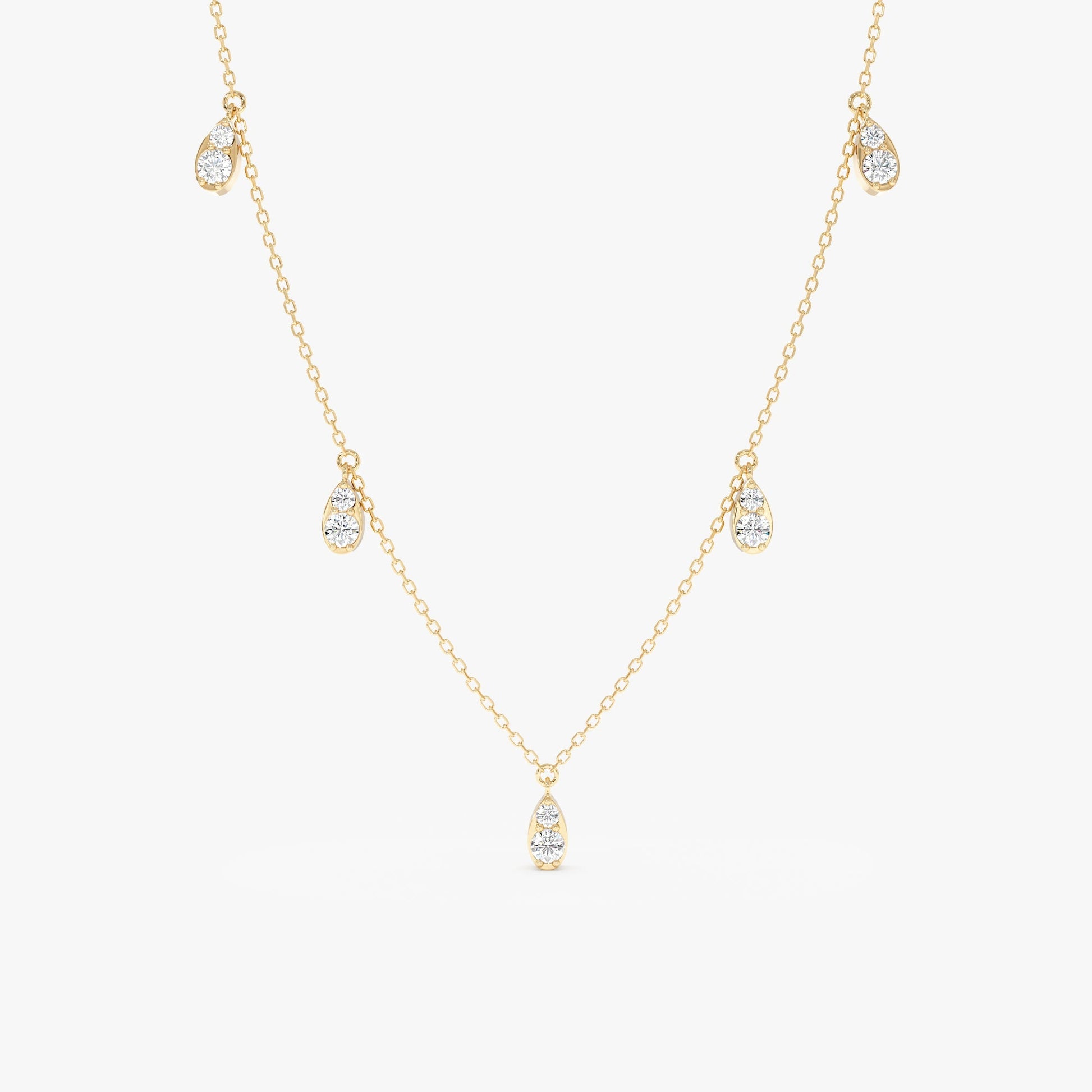 1.0 CT Round Bezel Solitaire Lab Grown Diamond Necklace