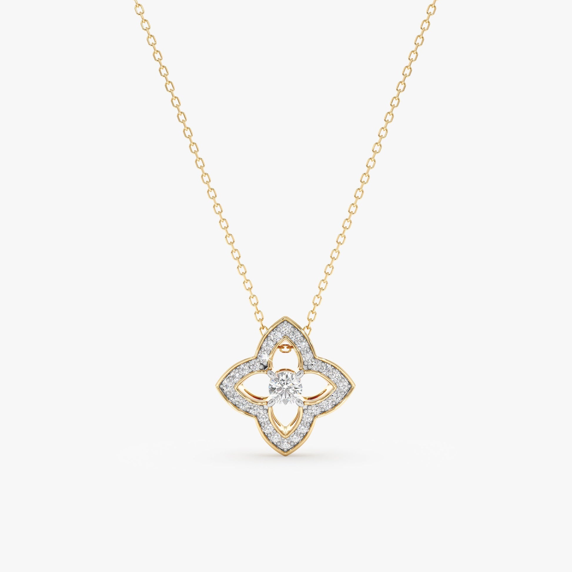 1.0 CT Round Bezel Solitaire Lab Grown Diamond Necklace