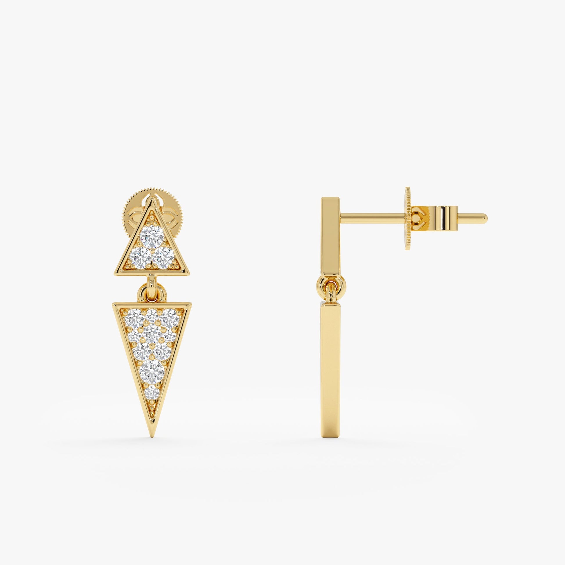 1.0 CT Round Bezel Solitaire Lab Grown Diamond Earrings