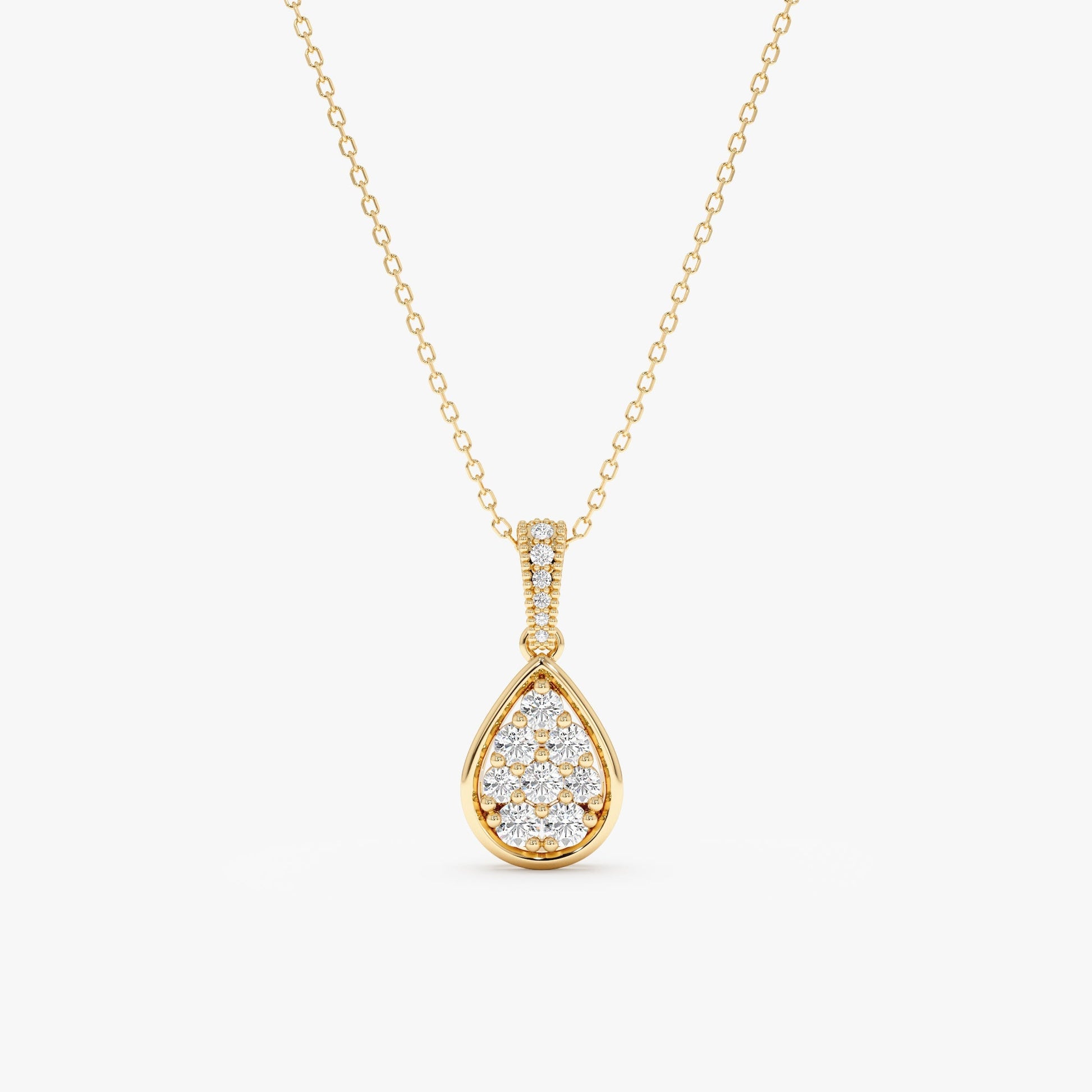 1.0 CT Round Bezel Solitaire Lab Grown Diamond Necklace