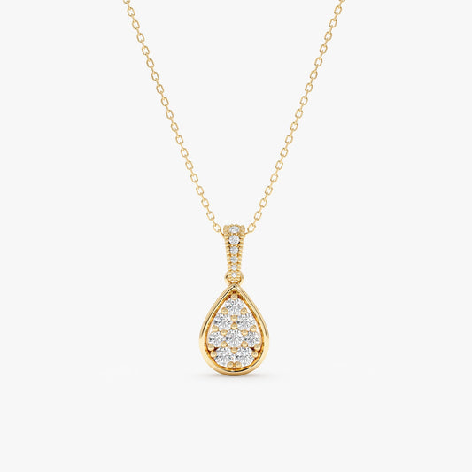 1.0 CT Round Bezel Solitaire Lab Grown Diamond Necklace