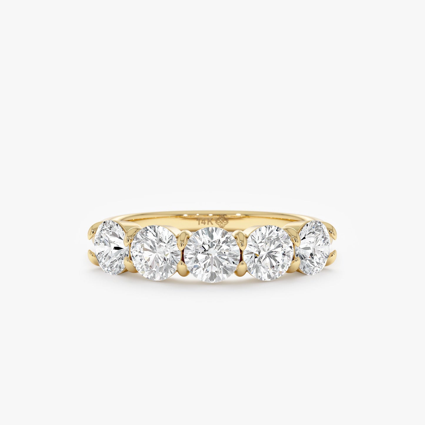2 CT Round Three Stones Lab Grown Diamond Engagement Ring