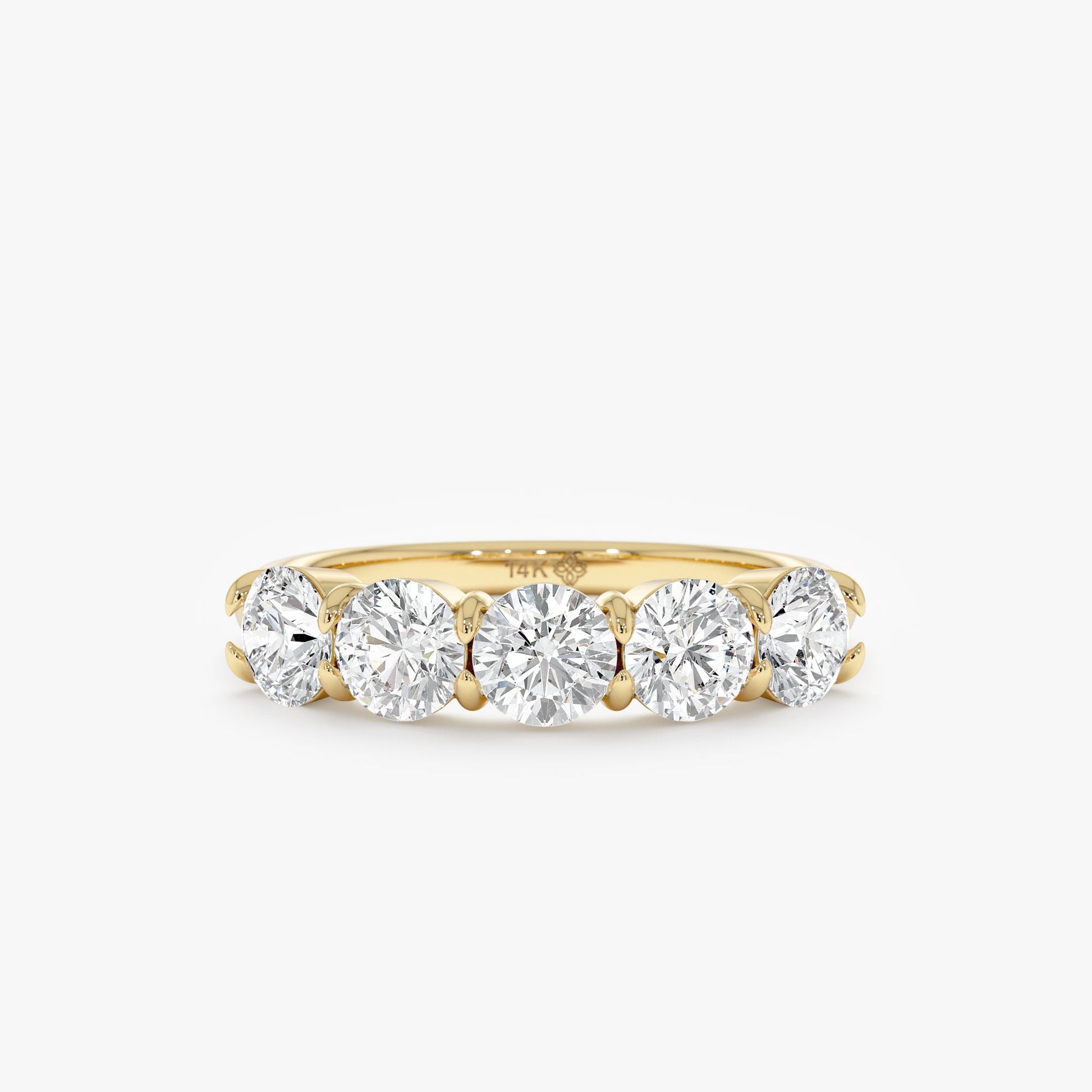 2 CT Round Three Stones Lab Grown Diamond Engagement Ring