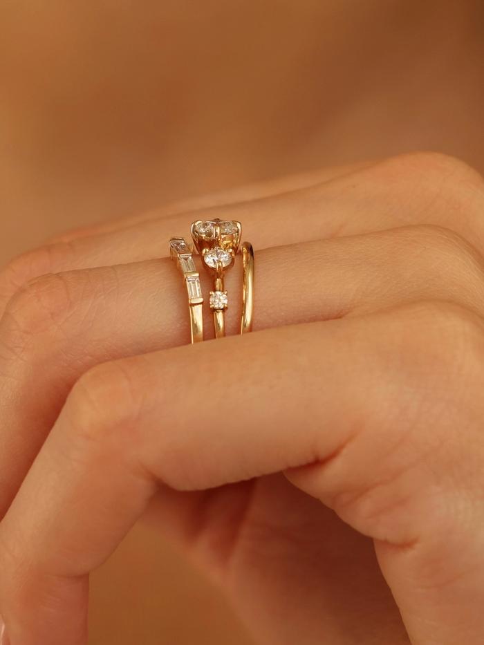 Marquise Cut Cluster Styled Lab Grown Diamond Engagement Ring