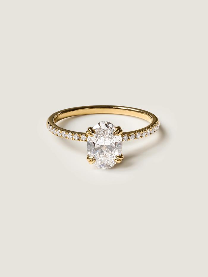 Marquise Cut Cluster Styled Lab Grown Diamond Engagement Ring