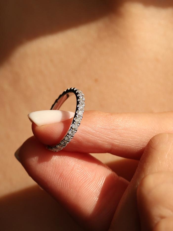 Marquise Cut Cluster Styled Lab Grown Wedding Band