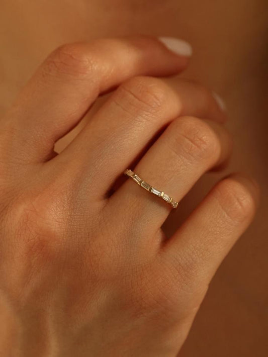 Marquise Cut Cluster Styled Lab Grown Wedding Band