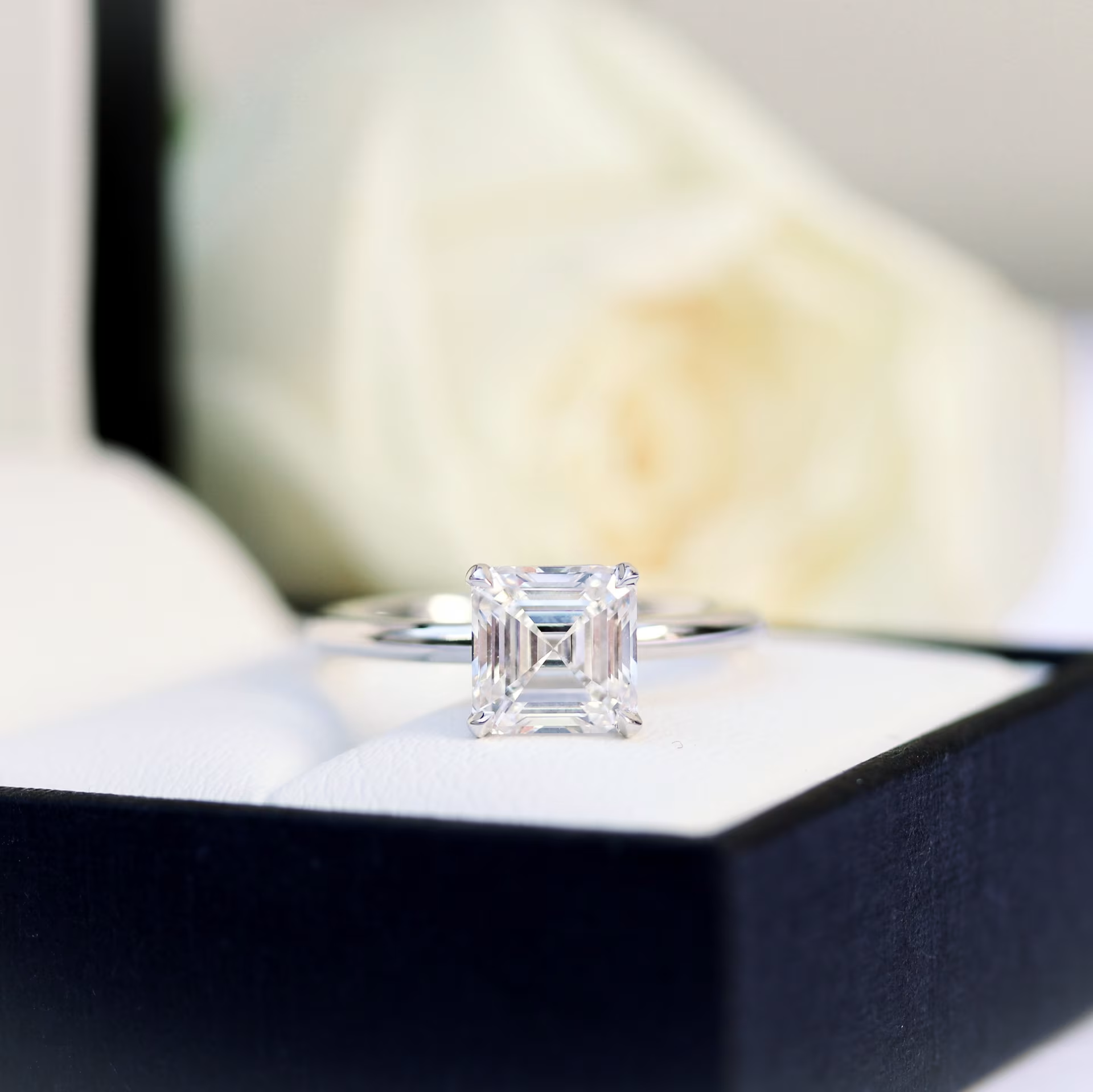 Marquise Cut Cluster Styled Lab Grown Diamond Engagement Ring