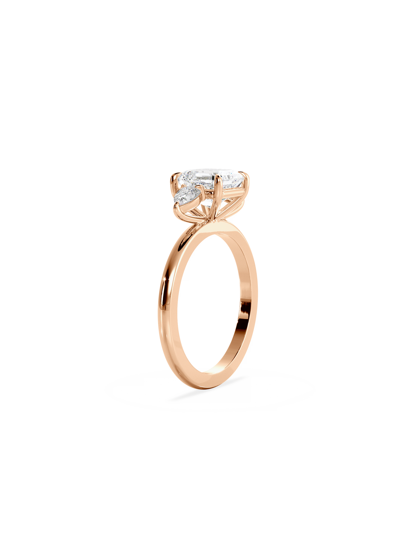 2 CT Round Three Stones Lab Grown Diamond Engagement Ring