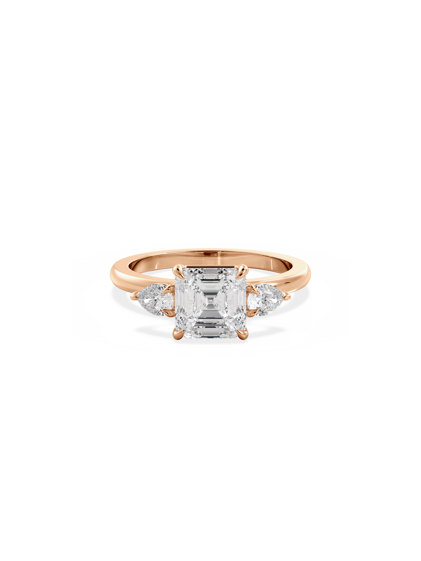 2 CT Round Three Stones Lab Grown Diamond Engagement Ring