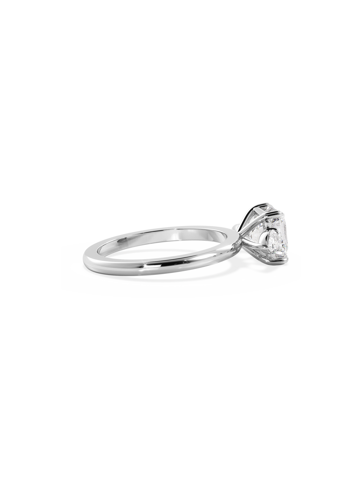 2 CT Round Three Stones Lab Grown Diamond Engagement Ring