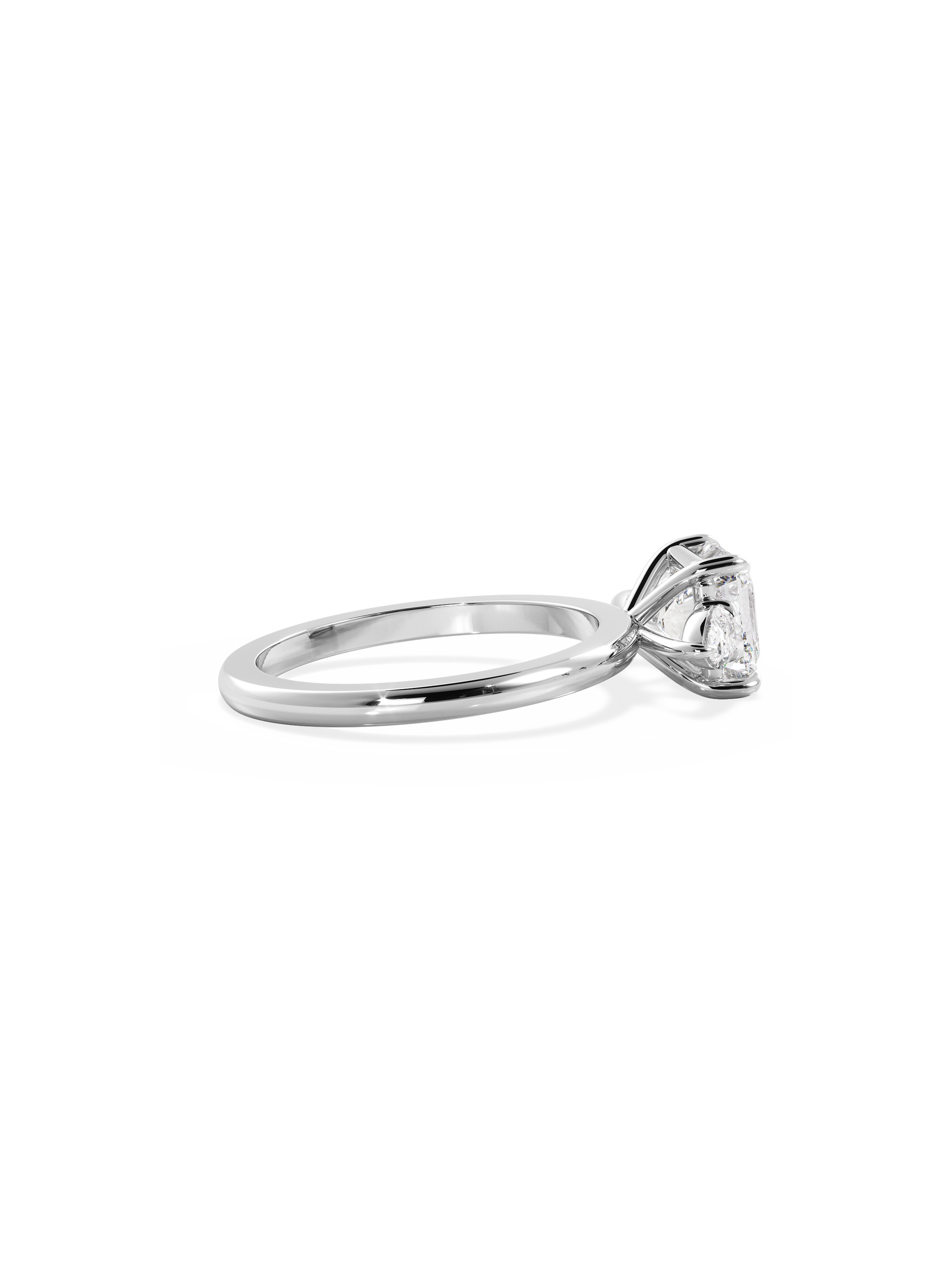 2 CT Round Three Stones Lab Grown Diamond Engagement Ring