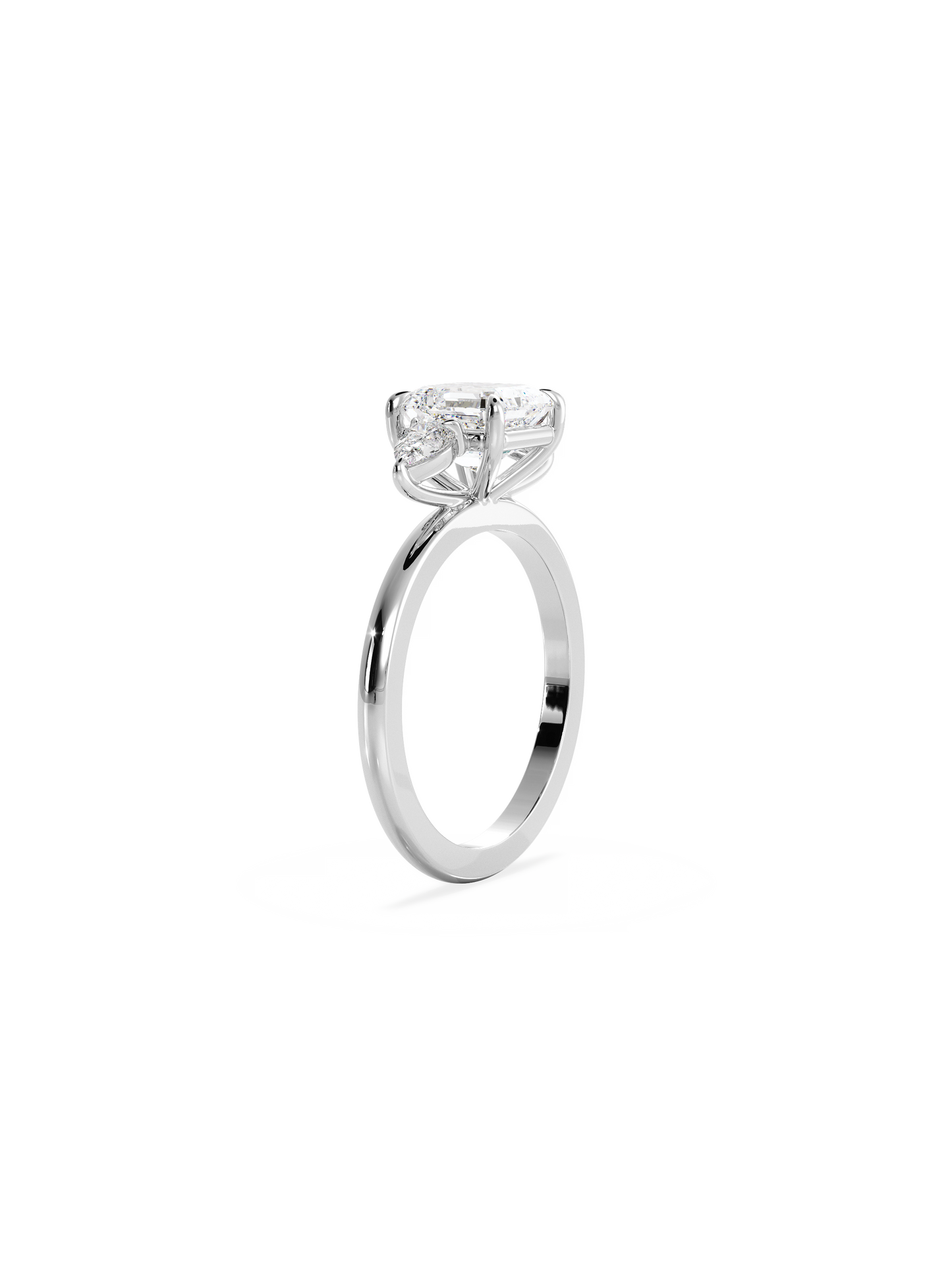 2 CT Round Three Stones Lab Grown Diamond Engagement Ring
