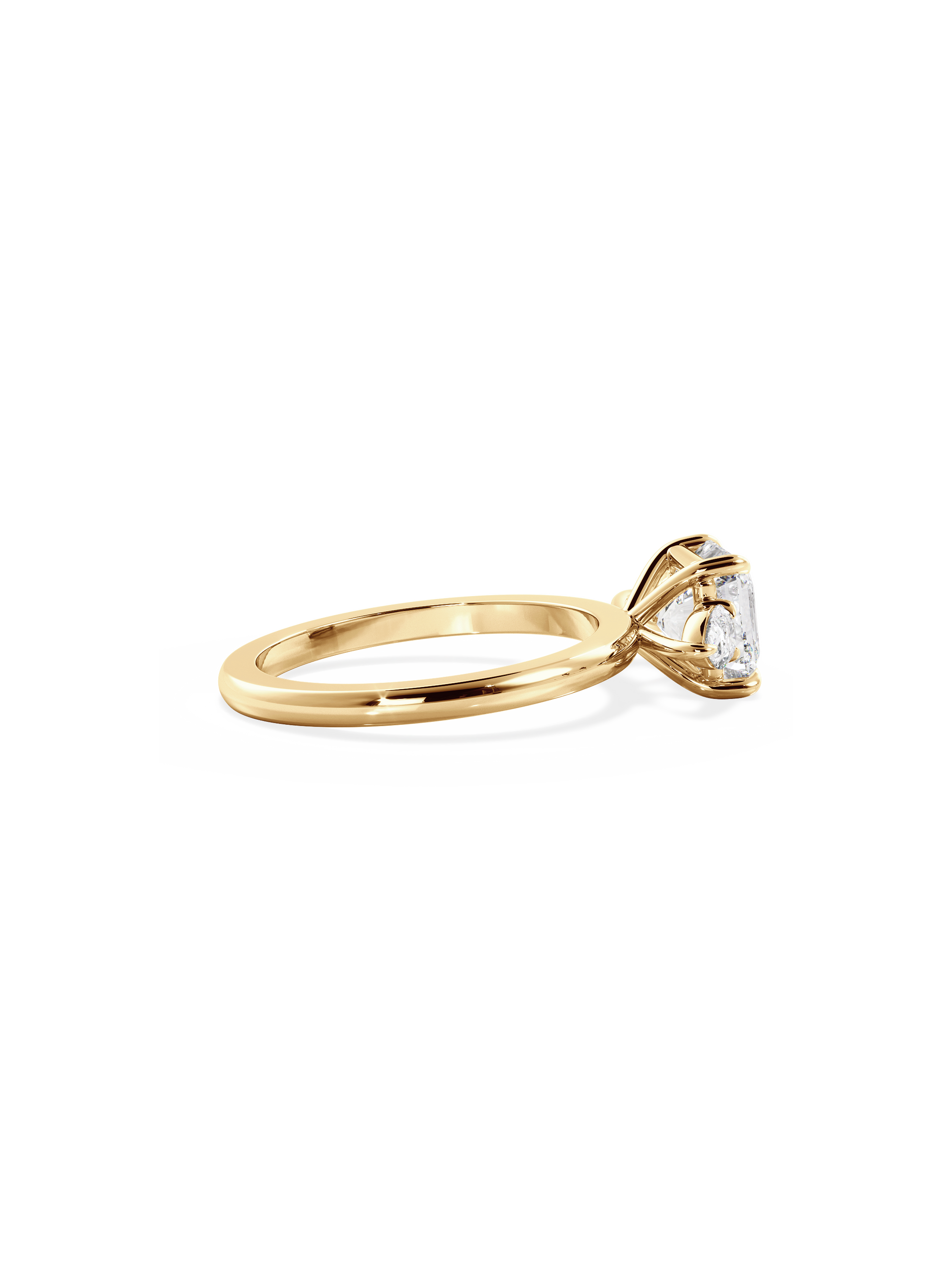 2 CT Round Three Stones Lab Grown Diamond Engagement Ring