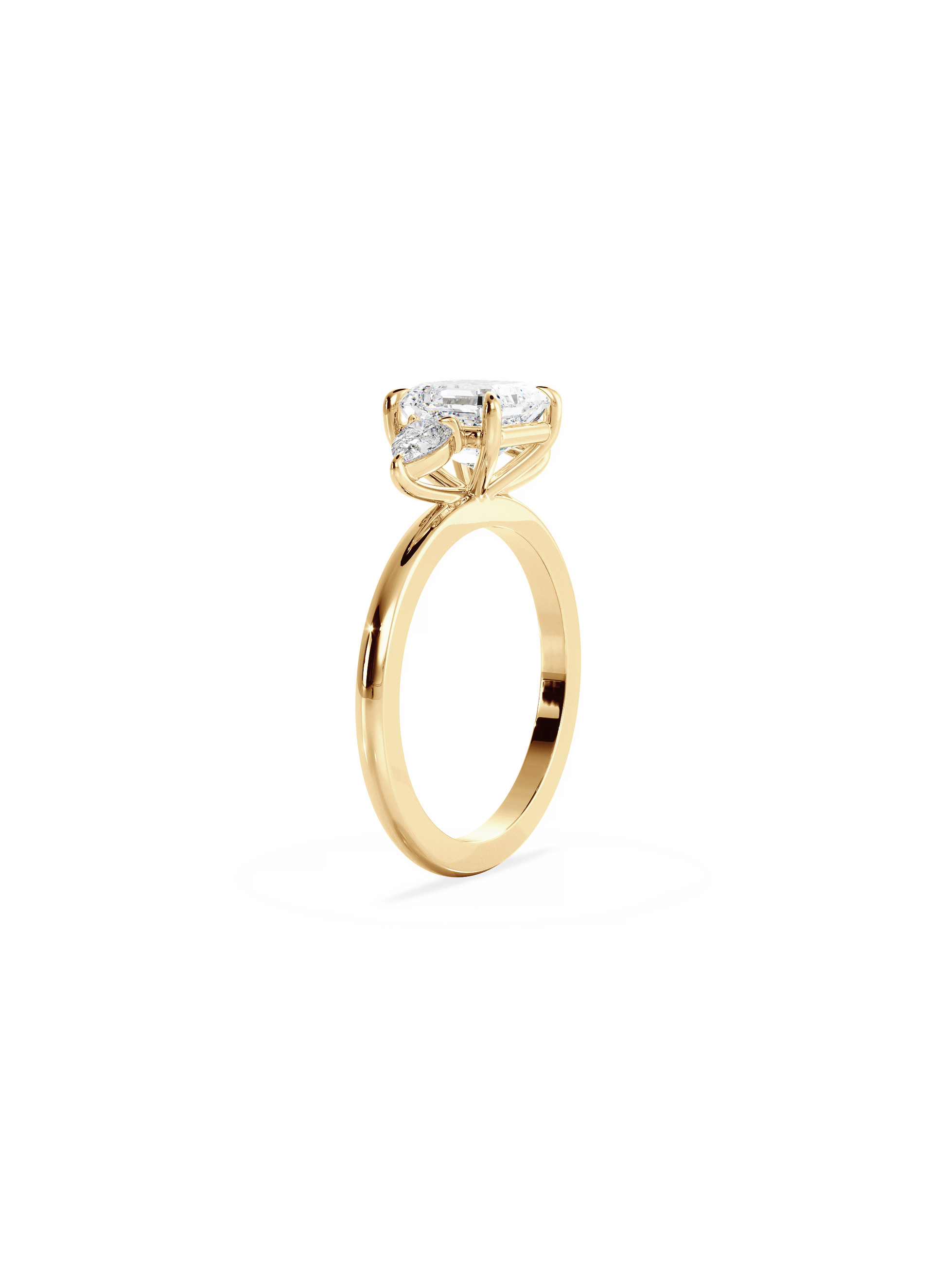 2 CT Round Three Stones Lab Grown Diamond Engagement Ring